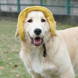 Dog Apparel Adjustable Hat Pet Sun With Ear Holes Corduroy Cap For Dogs Cats Protection Cosplay Outdoor