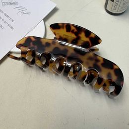 Hair Clips Barrettes 1 pc Celluloid 10cm Large Hair Claw Luxury Handmade French Design Fashion Tortoise Shell Accessories Women Hair Clip 240426