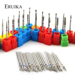 Bits ERUIKA 28 Types Diamond Rotary Nail Drill Electric Milling Cutter Bits Cuticle Clean Burr for Manicure Machine Tools Nail Files