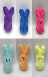 Happy Easter Stuffed Toys for Kids 15cm Red Blue Yellow Bunny Plush Toys2489647