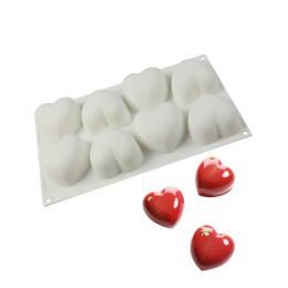 Moulds 3D Mousse Cake Baking Mould Heart Cheesecake Dessert Diamond Silicone Mould Candle Soap Making Supplies Pastry Tools