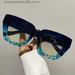 Sunglasses Leopard print retro fashion Personalised sunglasses for women Uv400 beach bike party street photos shadow graduation Q240425