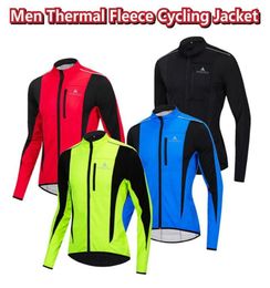 Racing Jackets Winter Thermal Fleece Cycling Coat Waterproof Windproof Reflective Men Jacket Long Sleeves MTB Road Bike Clothes3412738