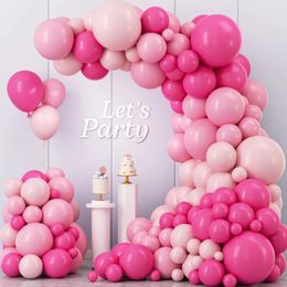 Party Decoration Macaron Pink Balloon Garland Arch Kit Wedding Birthday Kids Girl Globos Gold Confetti Latex Ballon Baby Shower