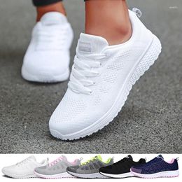 Casual Shoes Women's Sneakers Fashion Lace-Up Women Flats Soft Sole White Platform Zapatillas Mujer