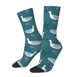 Men's Socks Seagull Standing Harajuku Super Soft Stockings All Season Long Accessories For Unisex Birthday Present