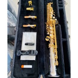 Saxophone Original O37 Onetoone Structure Model Bb Professional Highpitched Saxophone White Copper Goldplated Btune Sax Instrument
