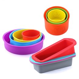 Moulds Silicone Cake Mould Round Shape Rectangular Silicone Bread Pan Cake Round Shape Mould 12 Holes Muffin Cupcake Baking Pans