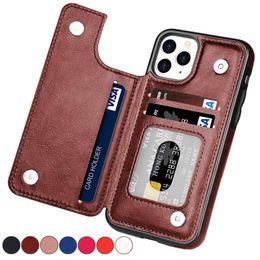 Crazy Horse Pattern Wallet Case for iPhone 15 Pro Max with Card Pocket