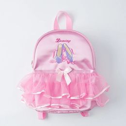 Children Ballet Bag for Girl Ballerina Dance Kids Pink Dancing Backpack Girls Bags Baby School 240425