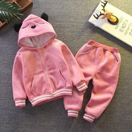 Clothing Sets 2024 BOY'S Sportswear GIRL'S Autumn & Winter Brushed And Thick Online Celebrity Childrenswear Infant Double-sided Plush Coat