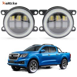 EEMRKE Led Fog Lights Assembly 30W/ 40W for Dongfeng DF6 DFSK D1 Pickup with Clear Lens + Angel Eyes DRL Daytime Running Lights 12V PTF Car Accessories