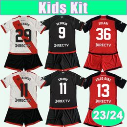 2024 River Plate Kids Kit Soccer Jerseys HERRERA BARCO FERNANDEZ SOLARI M. LANZINI PALAVECINO 23 24 Home Away 3rd Child Football Shirts