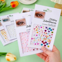 Tattoo Transfer DIY Face Eyebrow Tattoo Stickers Fake Tattoos Glitter Rhinestones Childrens Holiday Face Jewellery Nail Decoration Self-adhesiv 240426