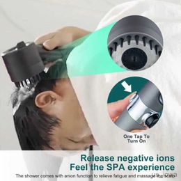 Bathroom Shower Heads Massage Shower Head Filter with Hose 3 Speed Mode Adjustable High Pressure Water Saving Shower Head for Bathroom Accessories