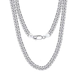 RINNTIN Sc37 Hip Hop Jewellery Cadena Colar Joyas De Plata Sterling Sier Thick Necklace 5Mm Cuban Chain