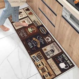 Carpet Coffee Cup Kitchen Fashionable Non slip Floor Mat Mud Water Oil Absorbing Foot Strip Q240426