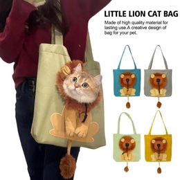 Cat Carriers Pet Bag Canvas Shoulder Lion-shaped Accessories Outdoor Supplies R6L6