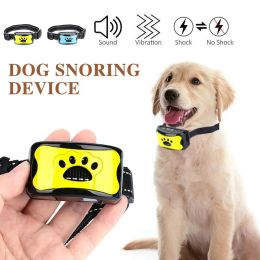 Collars Pet Dog Anti Bark Device USB Electric Ultrasonic Dog Training Collar Dog Stop Barking Vibration Anti Bark Collar pet supplies