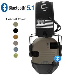 Protector Tactical Electronic Shooting Earmuff Outdoor Sports Antinoise Headset Sound Amplification Hearing with 5.1 Bluetooth adapter