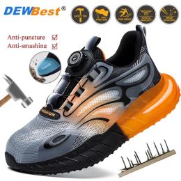 Boots Mens Comfortable Work Shoes Protective Steel Toe Shoes Antislip Wearresistant Antismash Antispike Work Shoes