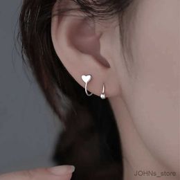 Dangle Chandelier 2Pcs Stainless Steel Piercing Screw Ball Star Heart Ear Bone Rotating Wave Mini Stud Earrings for Women Personality Adjustable