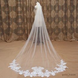 Wedding Hair Jewellery Real Photos Lace Long Wedding Veil 3 Metres Bridal Veil with Comb Beautiful Veil Bridal Welon Dlugi