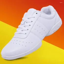 Dance Shoes Kids Breathable Leather Soft Soled Girls Jazz Salsa Square Practice Sneakers Modern Women