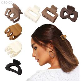 Hair Clips Barrettes New Fashion Small Geometry Solid Colorr Clip Hairpin Barrettes for Women Girl Accessories Headwear Hair Claw Wholesale 240426