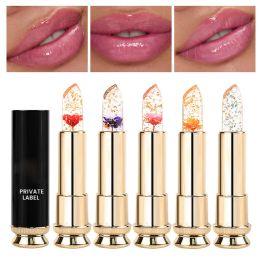 Lipstick Custom Bulk Temperature Changed Lipstick Private Label Transparent Waterproof Moisturiser Colour Chang Flower Makeup Longlasting