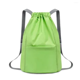 Backpack Foldable Large Capacity String Women Men Shoulder Yoga Bag Waterproof Swimming Sports Fitness Organza