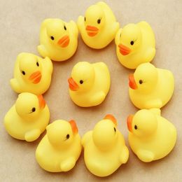 4000pcs lot Baby Bath Water Toy toys Sounds Mini Yellow Rubber Ducks Kids Bathe Children Swiming Beach Gifts262U