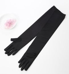 45cm55cm Women Lady Sexy Elastic Spandex Long Finger Gloves Dance Performance Props Drama Dress Gloves Party7241733