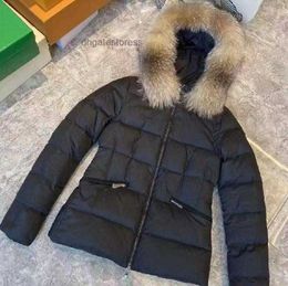 Women Big Real Fox Fur Hooded Down Coat With Belt Thick Warm Zipper Jacket Waterproof Parkas Black Color Outerwear Size 1234