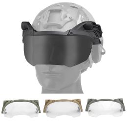 Safety Tactical Airsoft Helmet Goggle Guide Rail Mask For Fast Helmet Flip Up Protective Mask Windproof Anti Fog CS Airsoft War Game