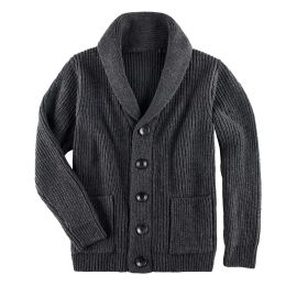 Sweaters Men Shawl Collar Cardigan Sweater Classic Autumn Winter Male Warm Sweater Cotton Pullover Mens Knitwear Clothes Single Button
