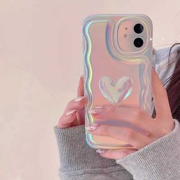 Cell Phone Cases Super Fairy Laser Love 3D phone case suitable for iPhone 15 14 13 11 Pro Max XS X XR fashionable new products J240426
