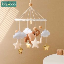 Mobiles# Baby Rattles Toys 0-12 Months Musical Newborn Cartoon Elephant Crib Bed Bell Mobile Toddler Rattles Carousel For Cots Kids Gift d240426