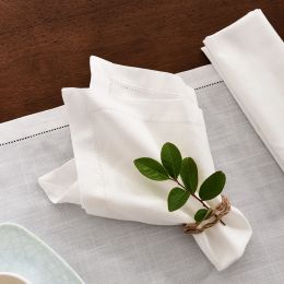 Pads 12pcs Table Napkins Wedding Party Dinner Table White Cloth Napkin Restaurant Home Napkins Cotton Linen Handkerchie 4 Size