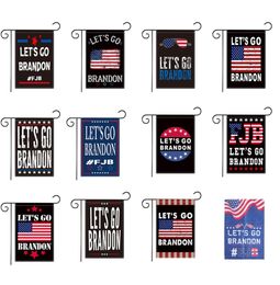 Lets Go Brandon Garden Flag 30x45cm USA President Biden FJB Outdoor Flags Yard Decoration American Flags Banner Ornaments C0607G071942109