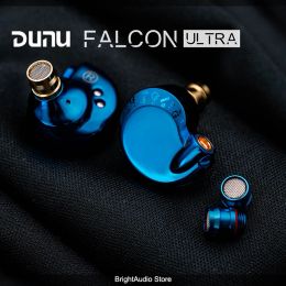 Earphones DUNU FALCON Ultra Dynamic Driver InEar Earphone IEM HiRes Audio Alloy PureMetallic Diaphragm MMCX 3.5/4.4mm pulg Wired Headset