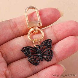 Keychains Lanyards Cute Butterfly Keychain Alloy Flying Animal Charms Keyrings for Women Men Car Key Handbag Pendants Key Chains DIY Accessories