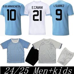 New 24 25 Uruguay Soccer Jersey Home away L.SUAREZ E.CAVANI N.DE LA CRUZ National 2024 2025 Team Shirt G.DE ARRASCAETA F.VAERDE R.ARAUJO R.BENTANCUR Football kids