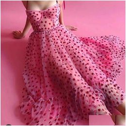 Two Piece Dress 2023 Womens New Pink Love Suspender Princess Skirt Drop Delivery Apparel Clothing Sets Dhfdv