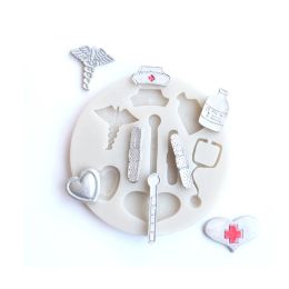 Moulds Little nurse supplies pill thermometer DIY hospital tools Modelling silicone Mould cake decoration chocolate baking tools