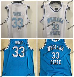 Indiana State Sycamores 33 Larry Bird Basketball Jersey State Blue White North Carolina Tar Heels 23 Michael College Mens Jerseys Stitched Breathable