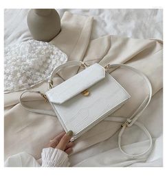 Shoulder Bags Crocodile Pattern White Crossbody For Women 2024 Small Handbag Bag PU Leather Hand Ladies Designer Evening