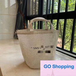 High-end Beach Bag Large Capacity Cotton and Linen Shoulder Bag Female Student Korean Style Art Style Handbag Harajuku Simple Tote Bags