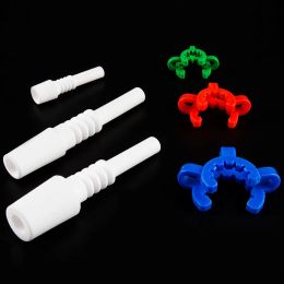 CSYC CE013 Smoking Pipe Accessory Ceramic Tip Ceramic Nail Plastic Clip 10mm 14mm 18mm Joint Dab Rig Glass Pipes Water Bong Tool ZZ