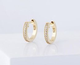 Hip Hop Men Women Hoop Earrings 925 Silver Earrings Jewellery Classic Fashion 18K Gold Rhodium Plated Circle Brief Luxury Bling Zirc4831738